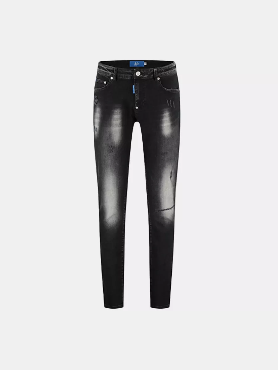 Malelions slim regular jeans 900 black