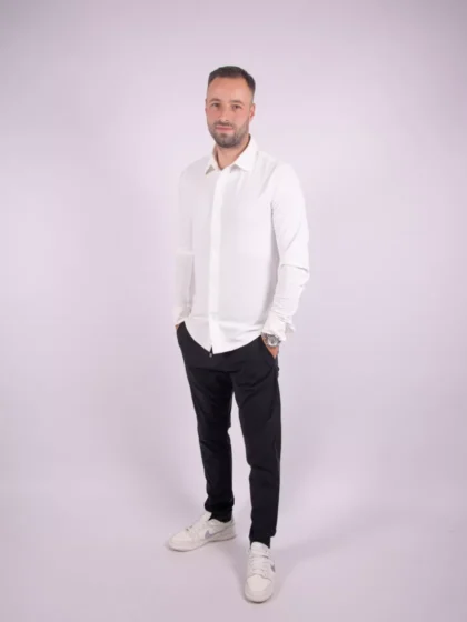 Malelions stretch shirt 100 white