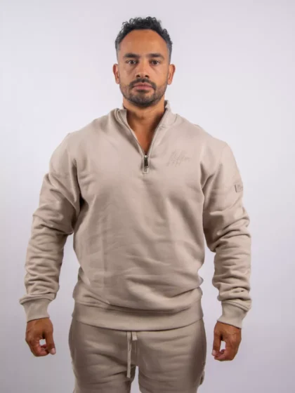 Malelions turtle half zip sweater 099 sand