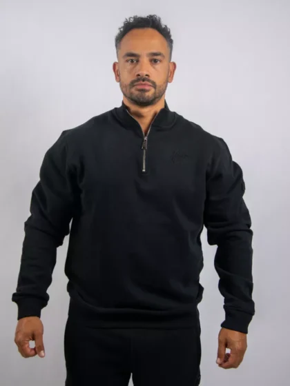 Malelions turtle half zip sweater 900 black