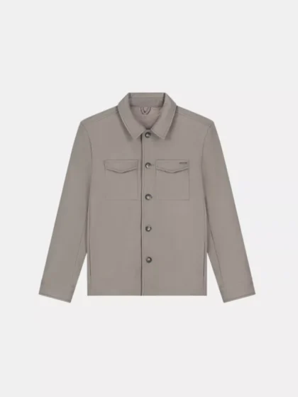 Malelions wool shacket 696 mulch brown