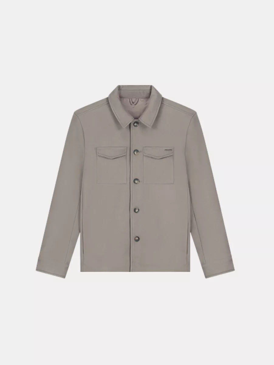 Malelions wool shacket 696 mulch brown