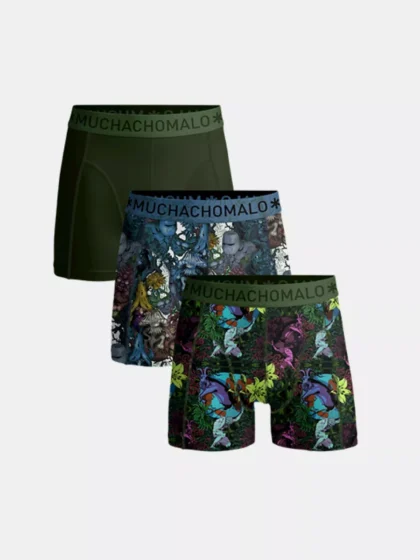 MUCHACHOMALO earthelements1010-07 3-pack print/print/green