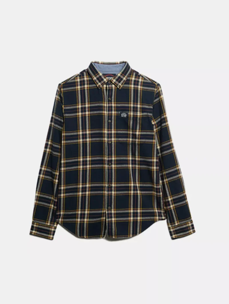 Superdry m4011047a b6a bryce check navy
