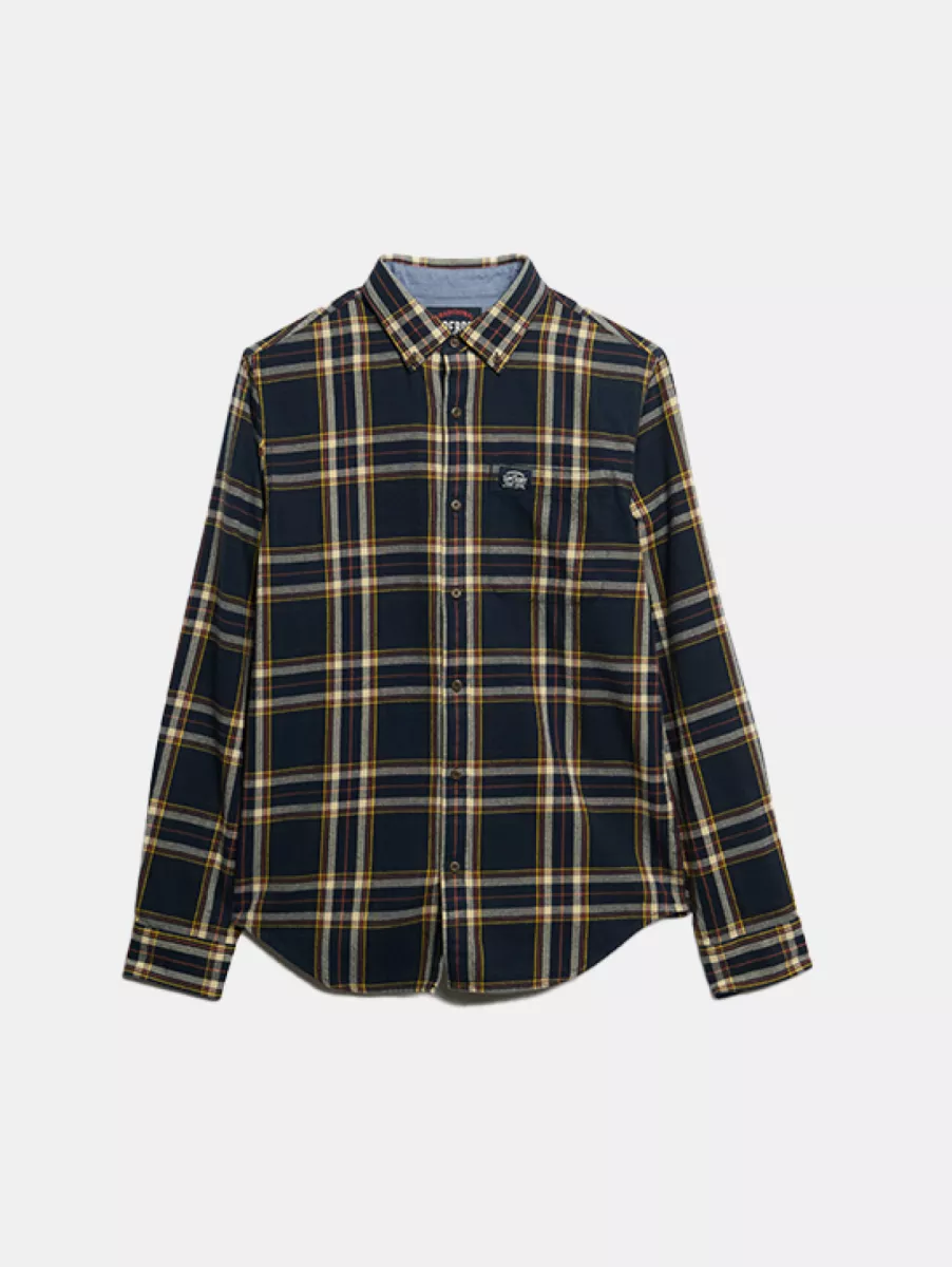Superdry m4011047a b6a bryce check navy
