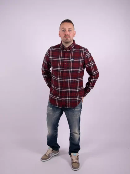 Superdry m4011047a h7k frontier check red