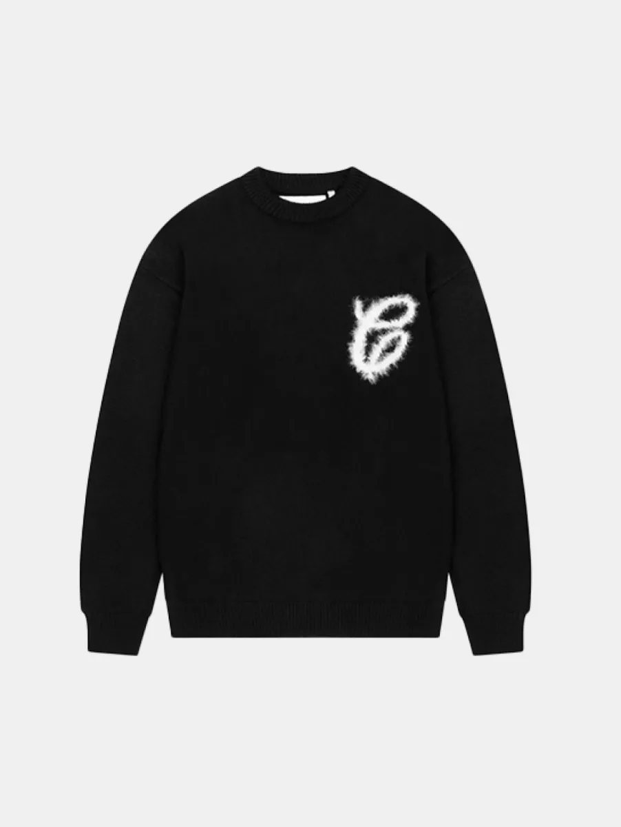 Croyez fluffy essence knit sweater 2900 black