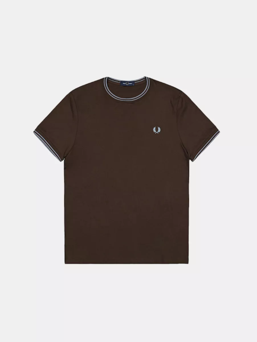 Fred Perry m1588v 49a brnttbcc/stkprtb