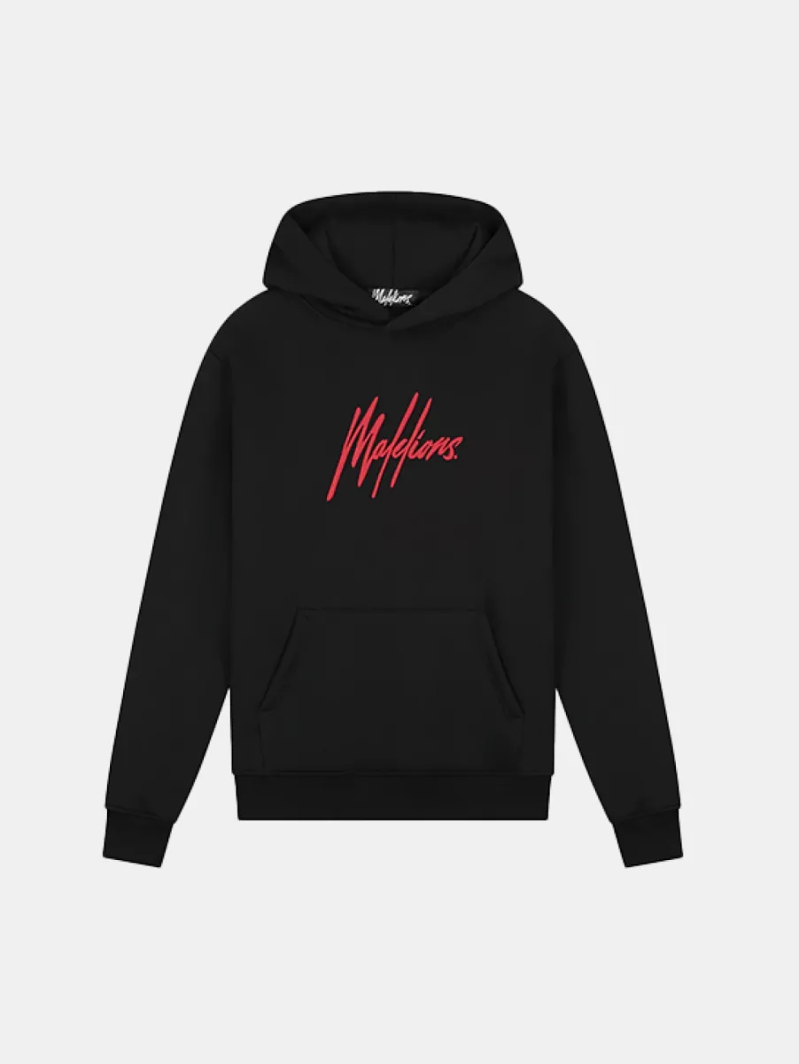 Malelions essentials hoodie black/red