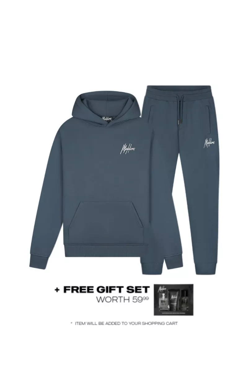 Malelions signature tracksuit slate