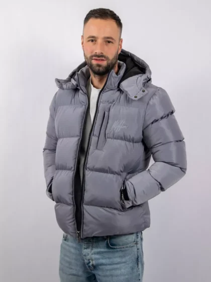 Malelions sport astro puffer jacket light grey