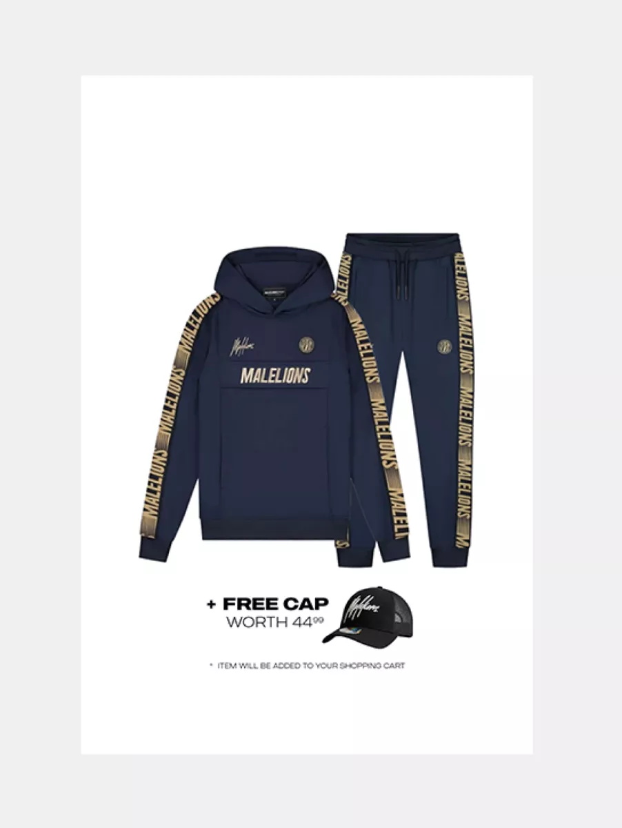 Malelions sport warming up tracksuit navy/gold