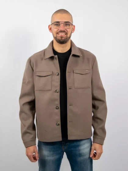 Malelions wool shacket 696 mulch brown