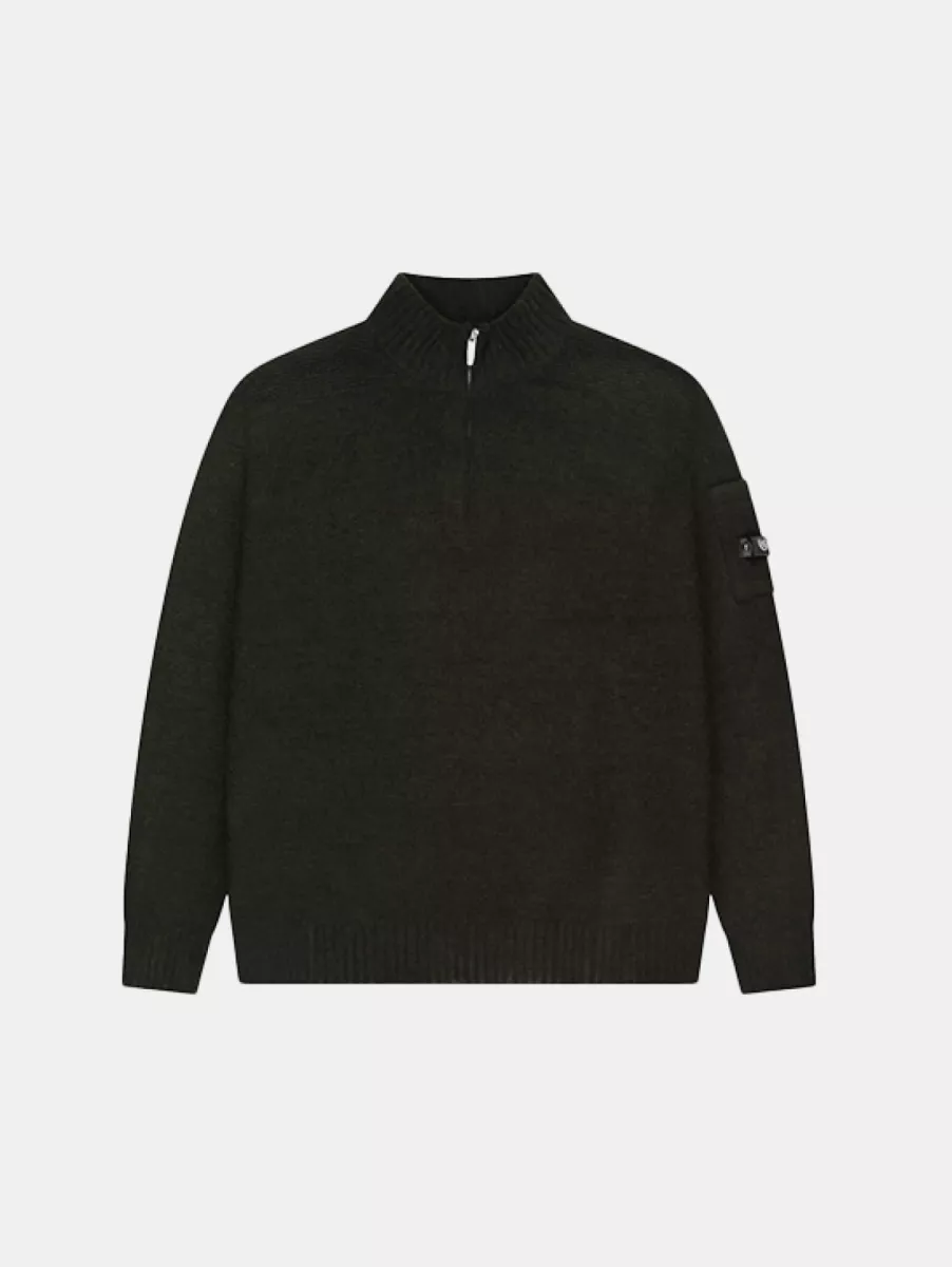 Quotrell Combat Knitted Halfzip 1 Quotrell combat knitted halfzip black