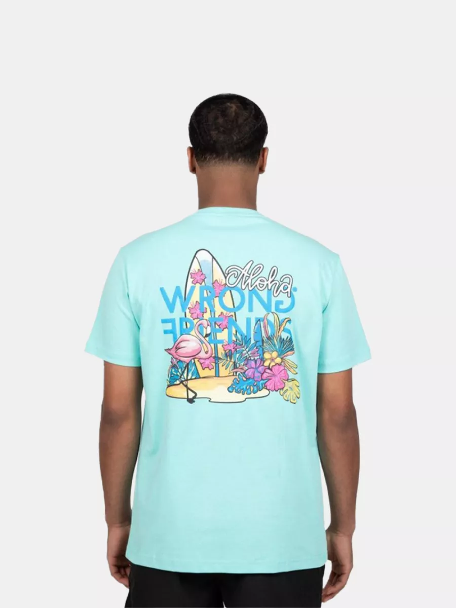 Wrong Friends HAWAI Aloha T-Shirt 1 Wrong Friends aloha t-shirt light turquoise