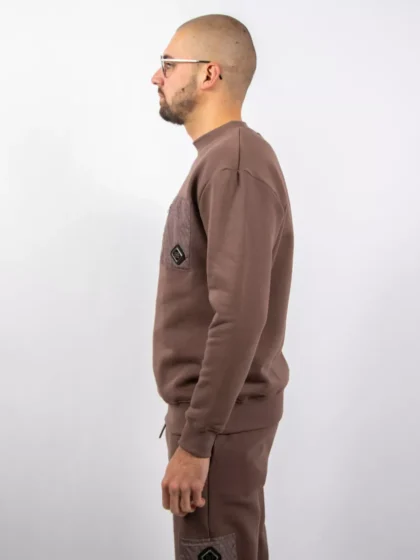 XPLCT shade crewneck deep taupe