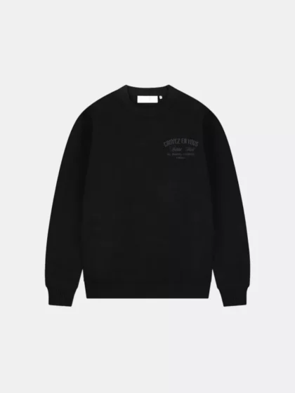 Croyez en vous knit sweater black