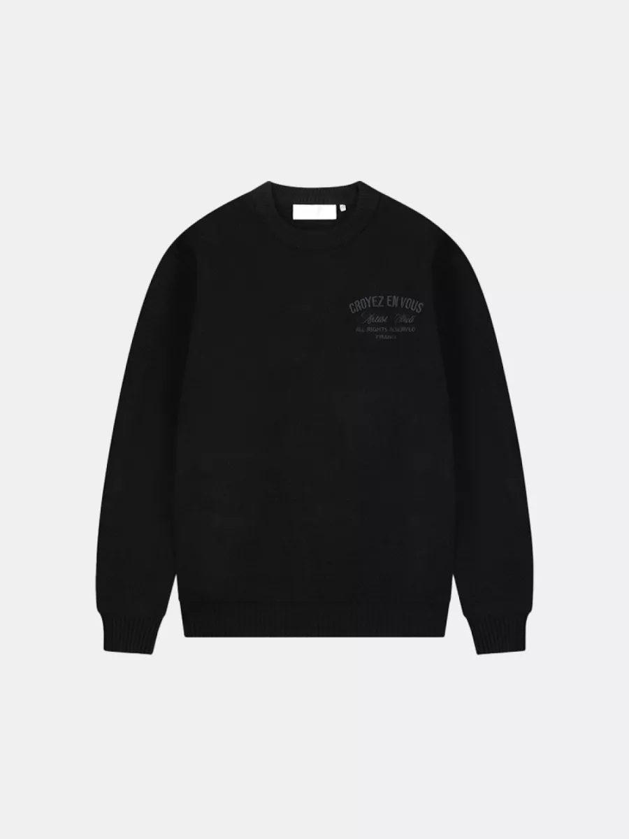 Croyez en vous knit sweater black