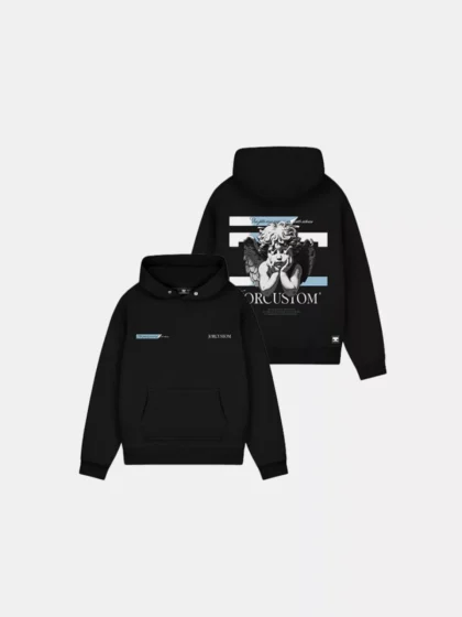 Jorcustom angel2.0 oversized hoodie black