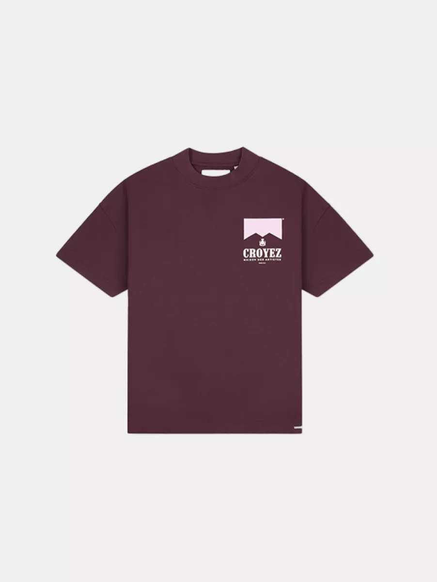 Croyez classique t-shirt burgundy