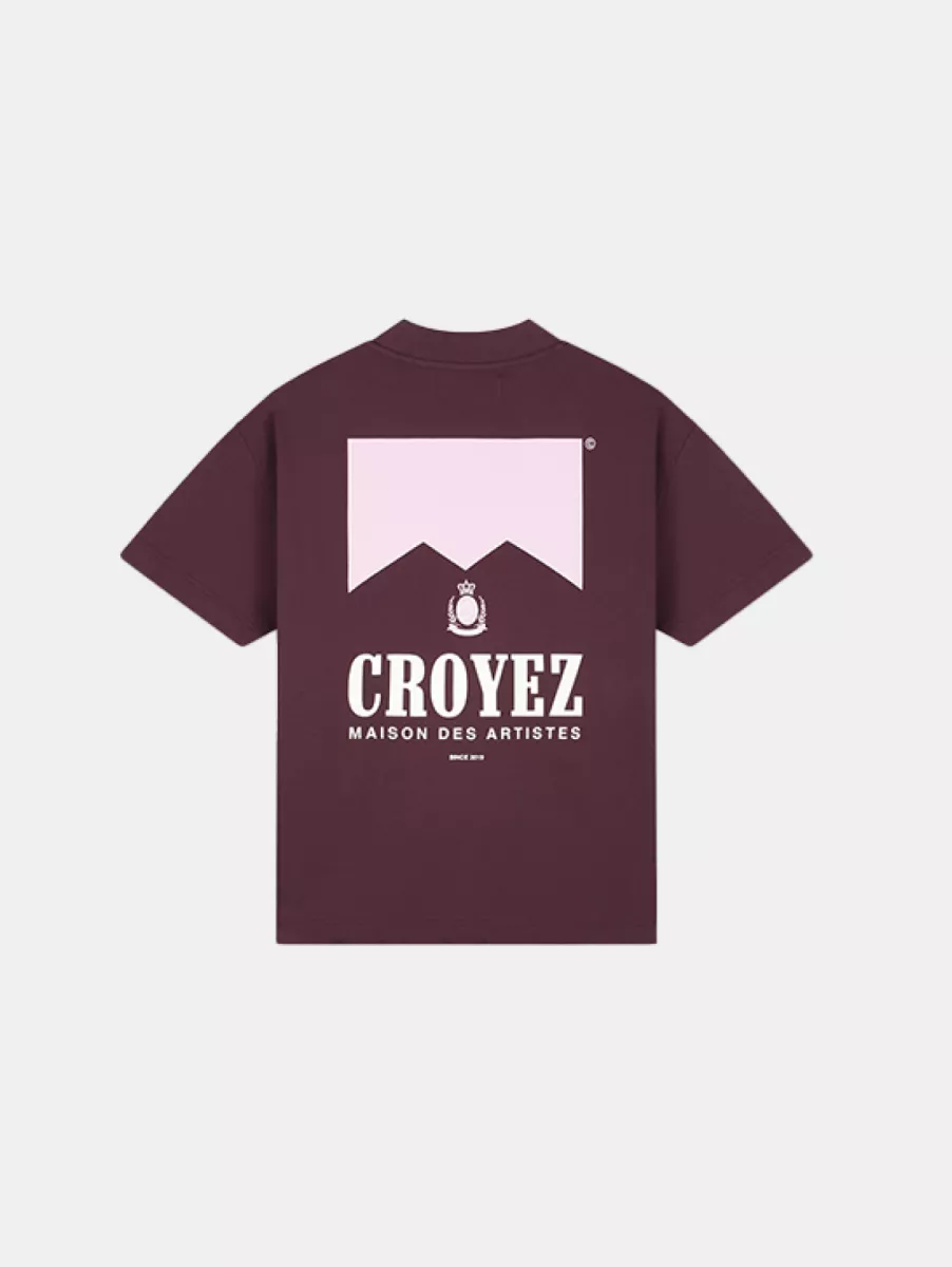 Croyez classique t-shirt burgundy