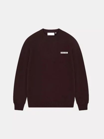 Croyez etiquette knit sweater burgundy