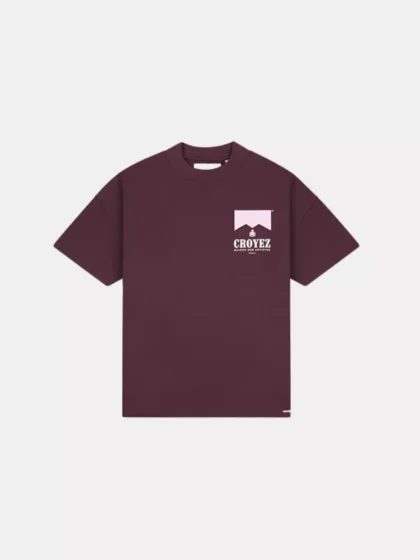 Croyez maison fumes t-shirt burgundy