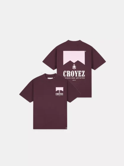 Croyez maison fumes t-shirt burgundy