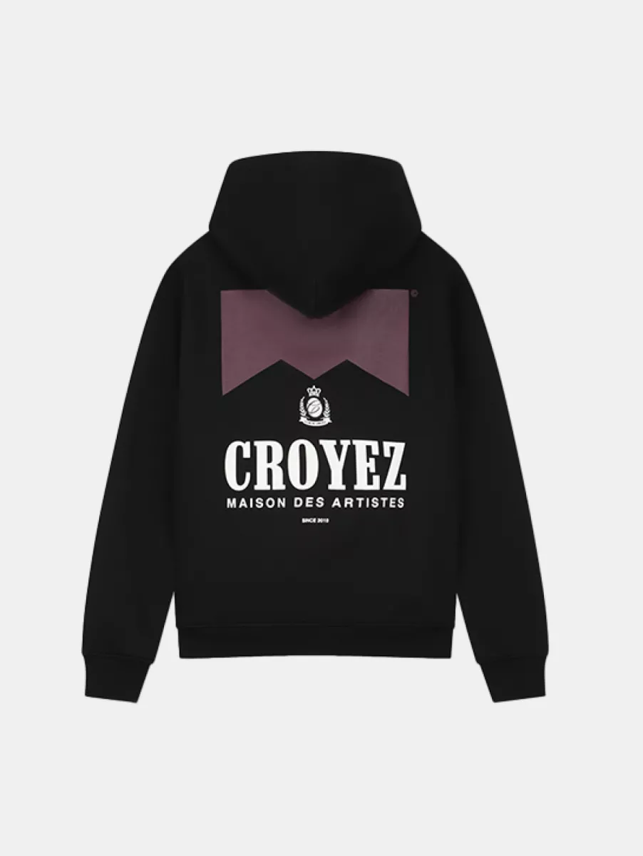 Croyez maison fumes zip hoodie black