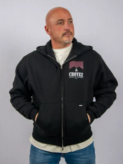 Croyez maison fumes zip hoodie black