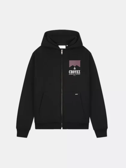 Croyez maison fumes zip hoodie black