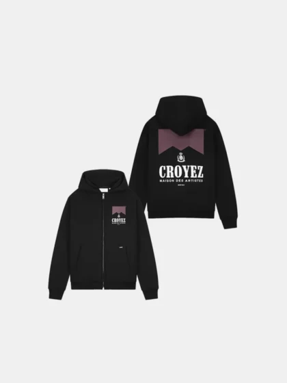 Croyez maison fumes zip hoodie black