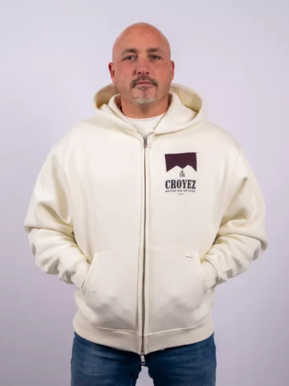 Croyez maison fumes zip hoodie off-white