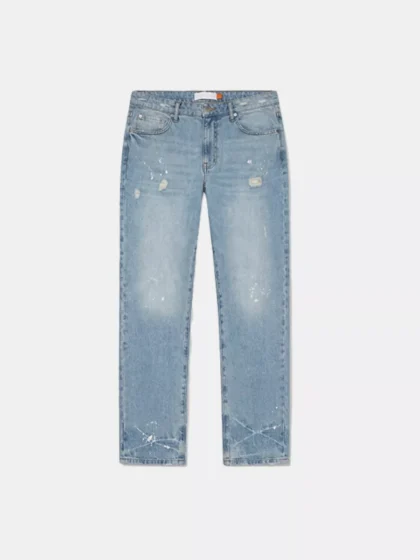Croyez straight leg washed denim light blue