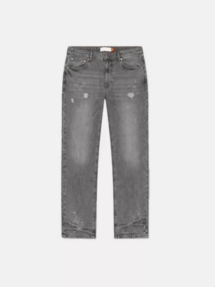 Croyez straight leg washed denim light grey