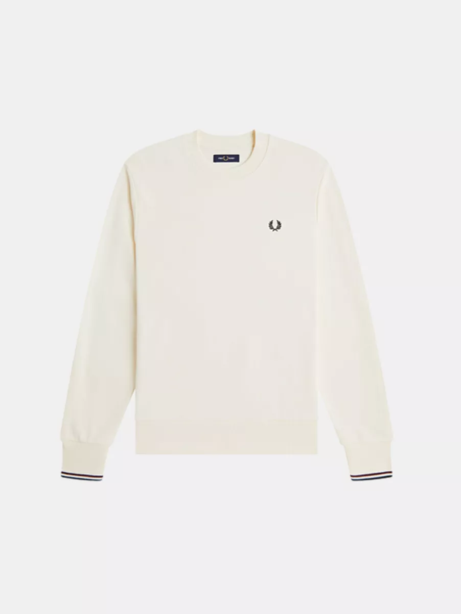 Fred Perry Crew Neck Sweatshirt 1 Fred Perry m7535 84a ecr/oxbld/grsrts