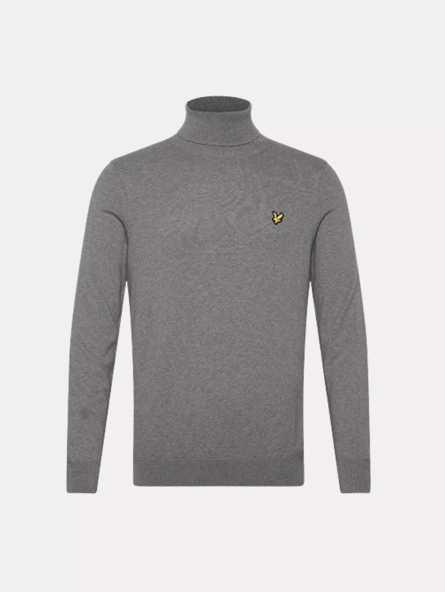 Lyle & Scott kn2103vc t28 mid grey marl