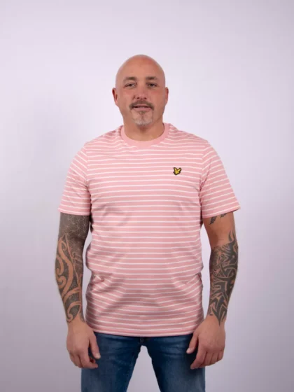 Lyle & Scott ts2408v y152 pink grapefruit/white
