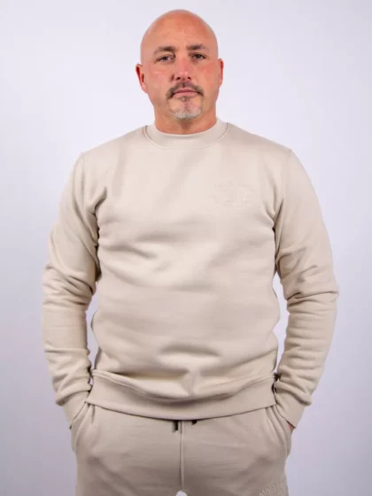 Malelions permanent vacation sweater light taupe