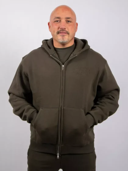 Malelions permanent vacation zip hoodie vintage green