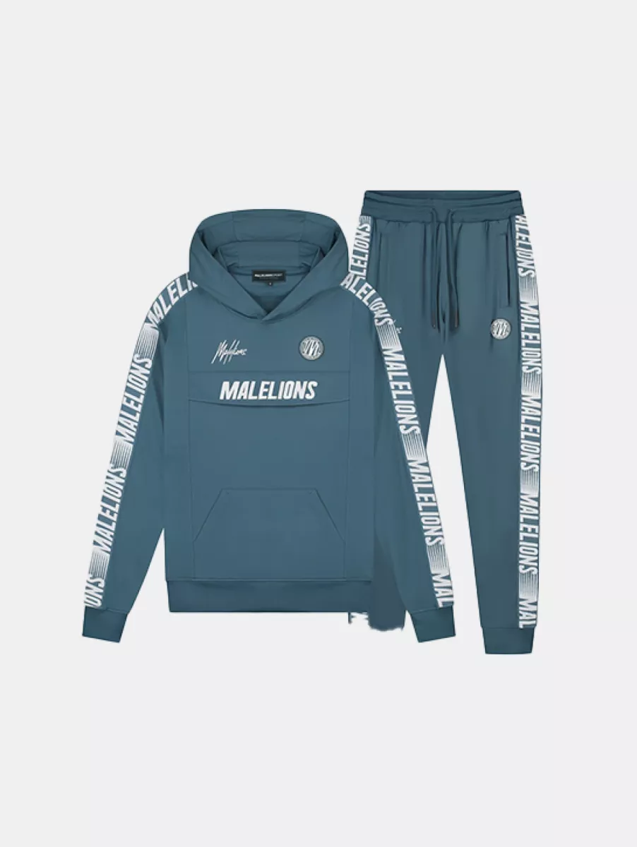 Malelions sport warming up tracksuit teal/white