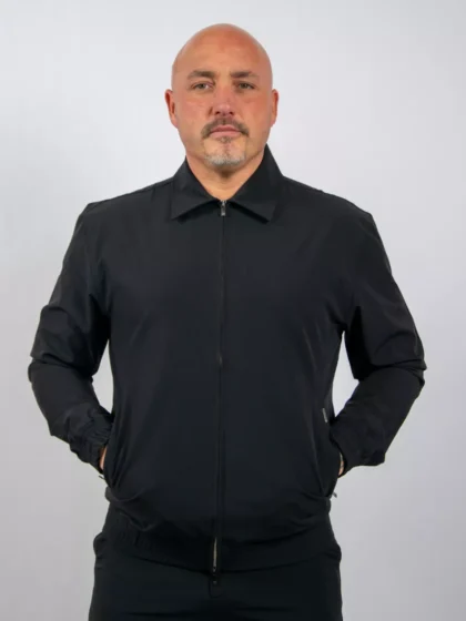 Malelions technical zip jacket black