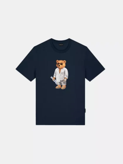 Baron Filou clxviii.baron backprint tshirt navy blue