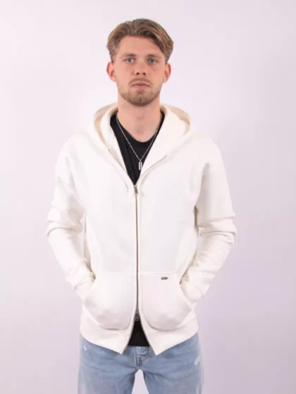 Croyez cross zip hoodie off-white