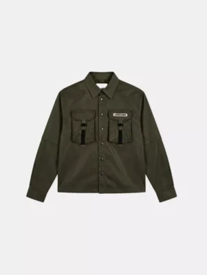 Croyez etiquette nylon jacket dusty olive