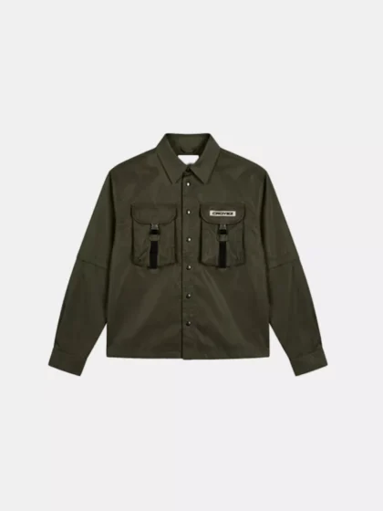 Croyez etiquette nylon jacket dusty olive