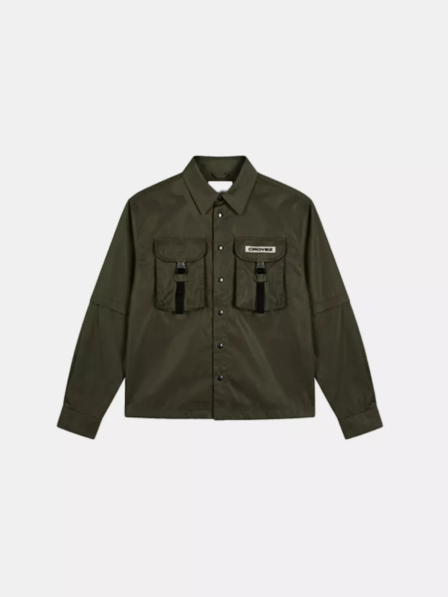 Croyez Etiquette Nylon Jacket 1 Croyez etiquette nylon jacket dusty olive