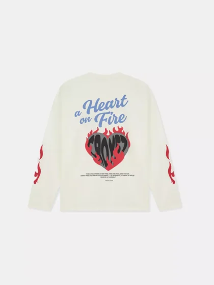Croyez heart on fire longsleeve off-white