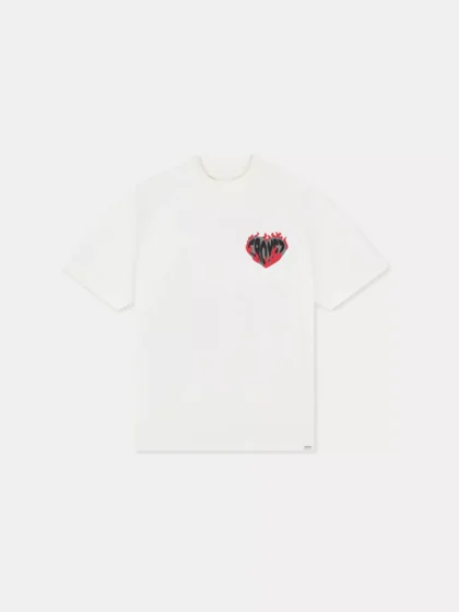 Croyez heart on fire t-shirt off-white