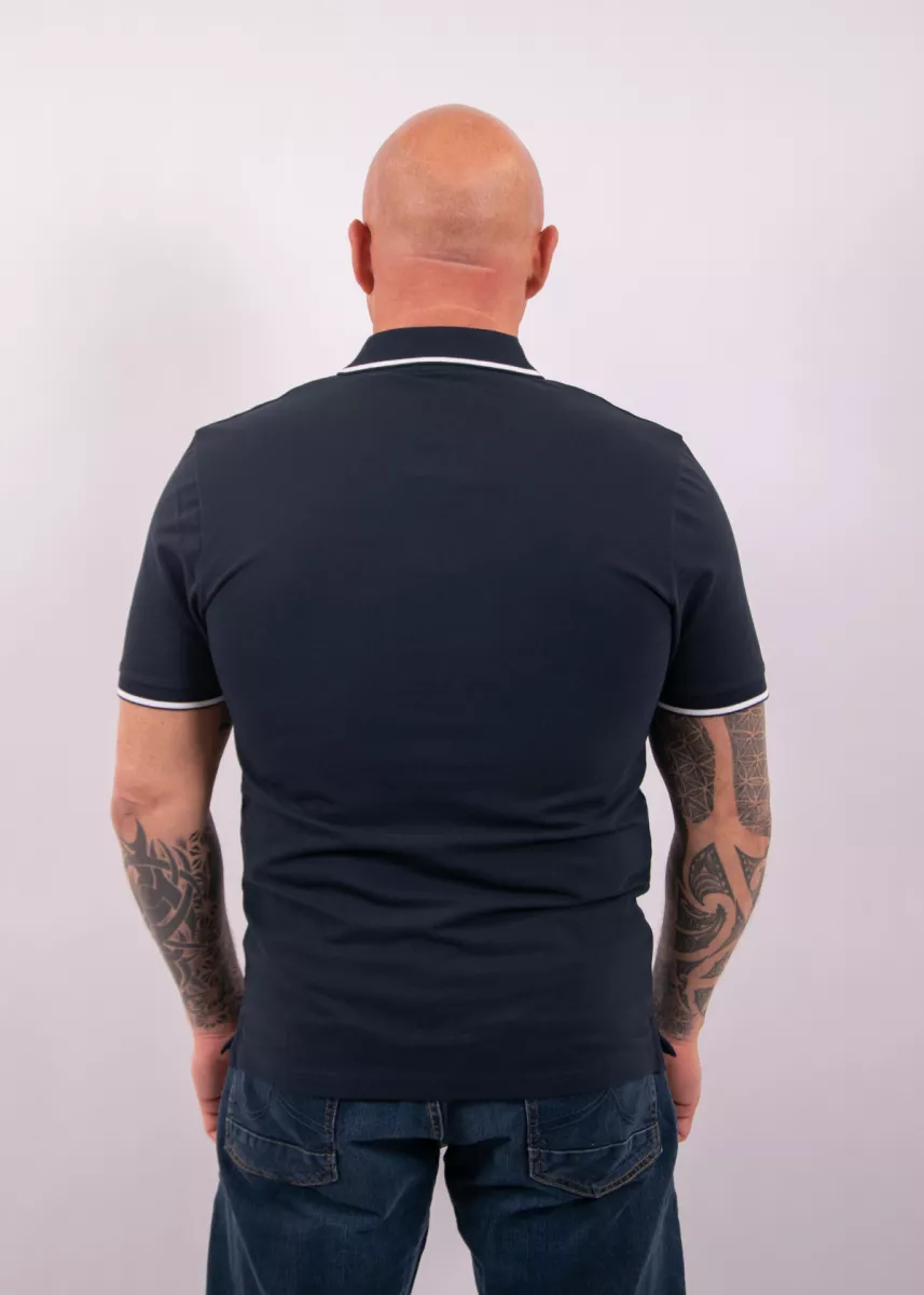 Lyle & Scott Tipped Polo Shirt 4 Lyle & Scott sp1524vog w403 dark navy/white